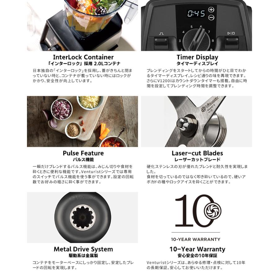 Vitamix（バイタミックス） Vitamix V1200i 2.0L＆1.4Lコンテナ付き