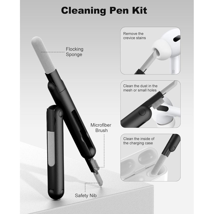 AirPods Pro3 ケース クリーニングキット付き ロック ワイヤレス充電