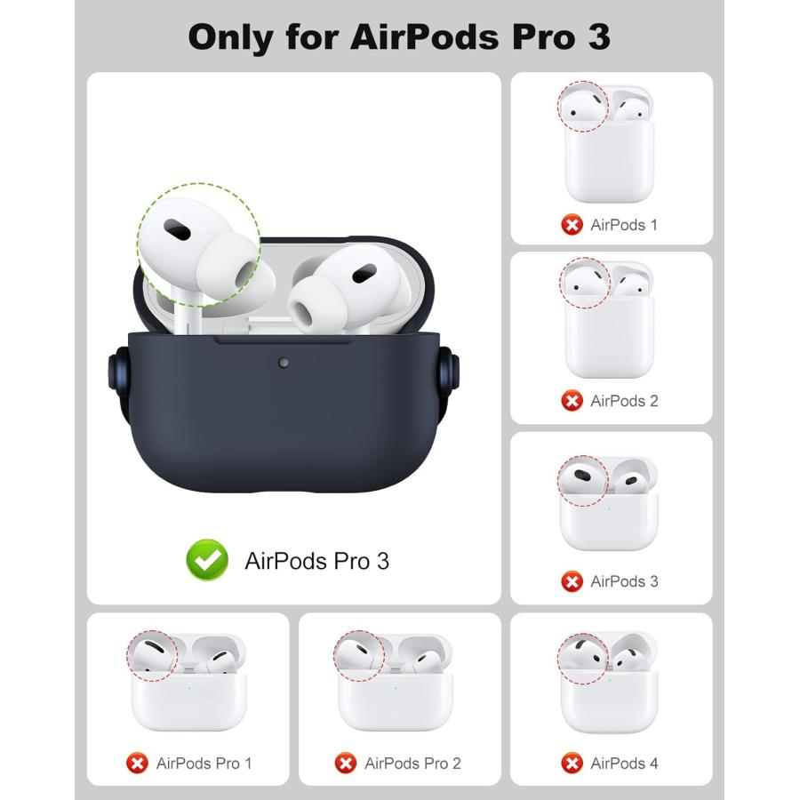 AirPods Pro3 ケース クリーニングキット付き ロック ワイヤレス充電