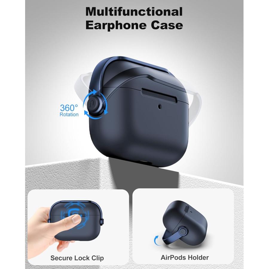 AirPods Pro3 ケース クリーニングキット付き ロック ワイヤレス充電