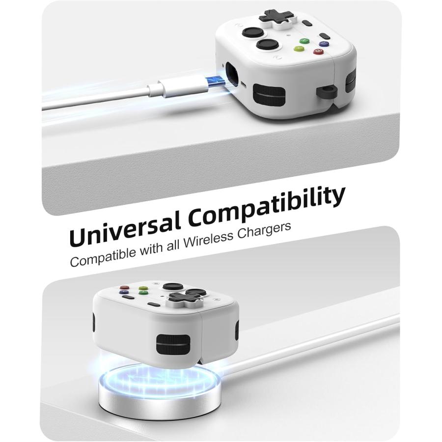 AirPods Pro3 ケース ゲーム コントローラー風 カラビナ付き