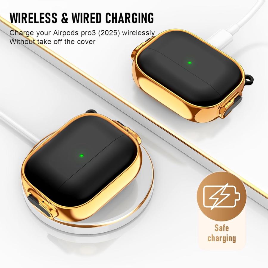 AirPods Pro3 ケース シリコン キーホルダー リング ワイヤレス充電