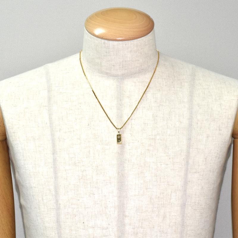 K18 ゴールドバー15 18金 ペンダント トップ ゴールドバーモチーフ