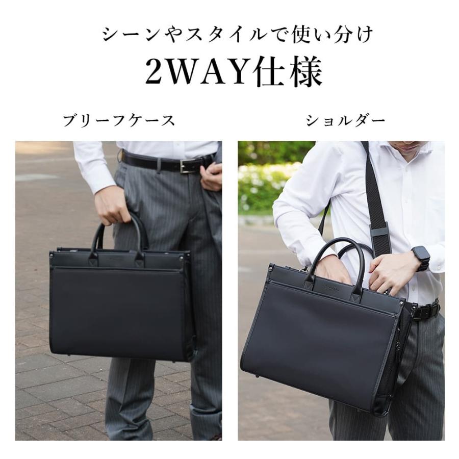ブリーフケース ビジネスバッグ メンズ saxon 2WAY 撥水 A4サイズ 就活