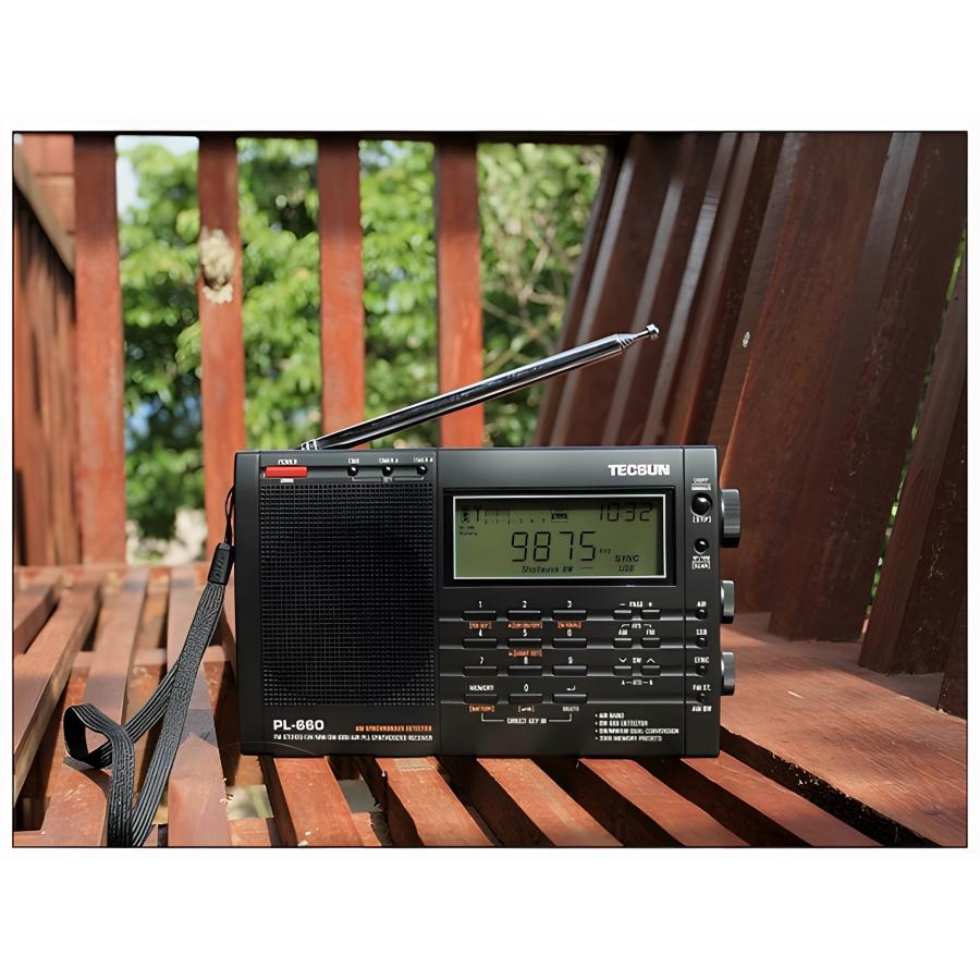 TECSUN PL-660高性能ポータブルラジオ ACアダプター付属 BCLラジオ FM