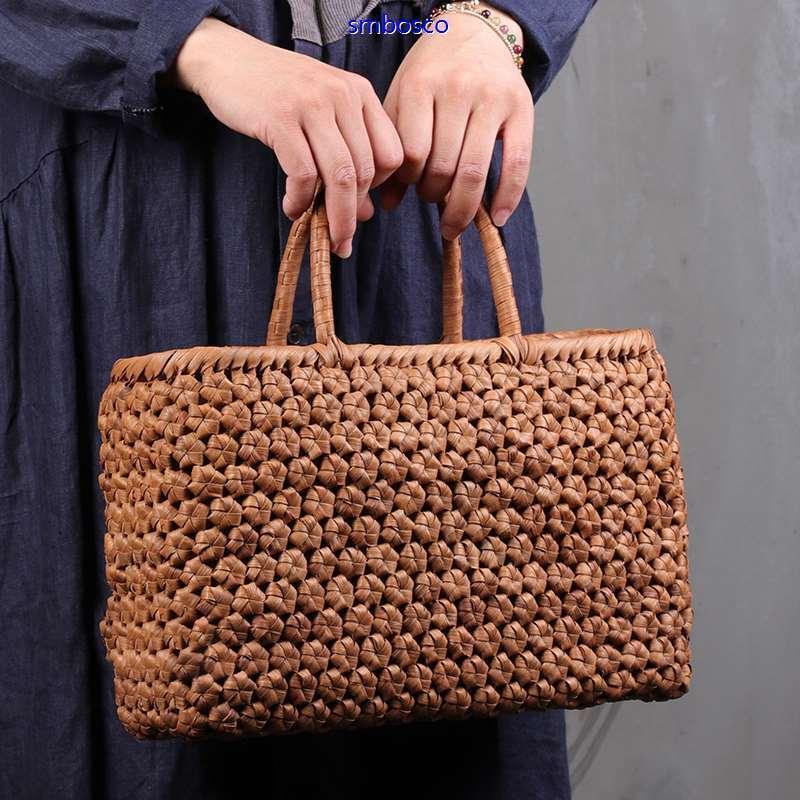 高級 六角花編み 山葡萄かごバッグ 内布付き 山ぶどう 職人手作り 籠