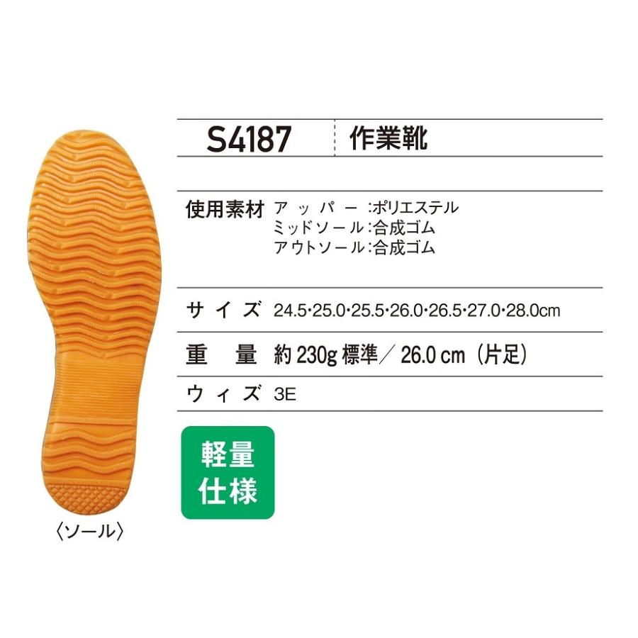 現場の涼さん 24.5-28cm S4187 作業靴 自重堂 現場のゲンさん 軽量