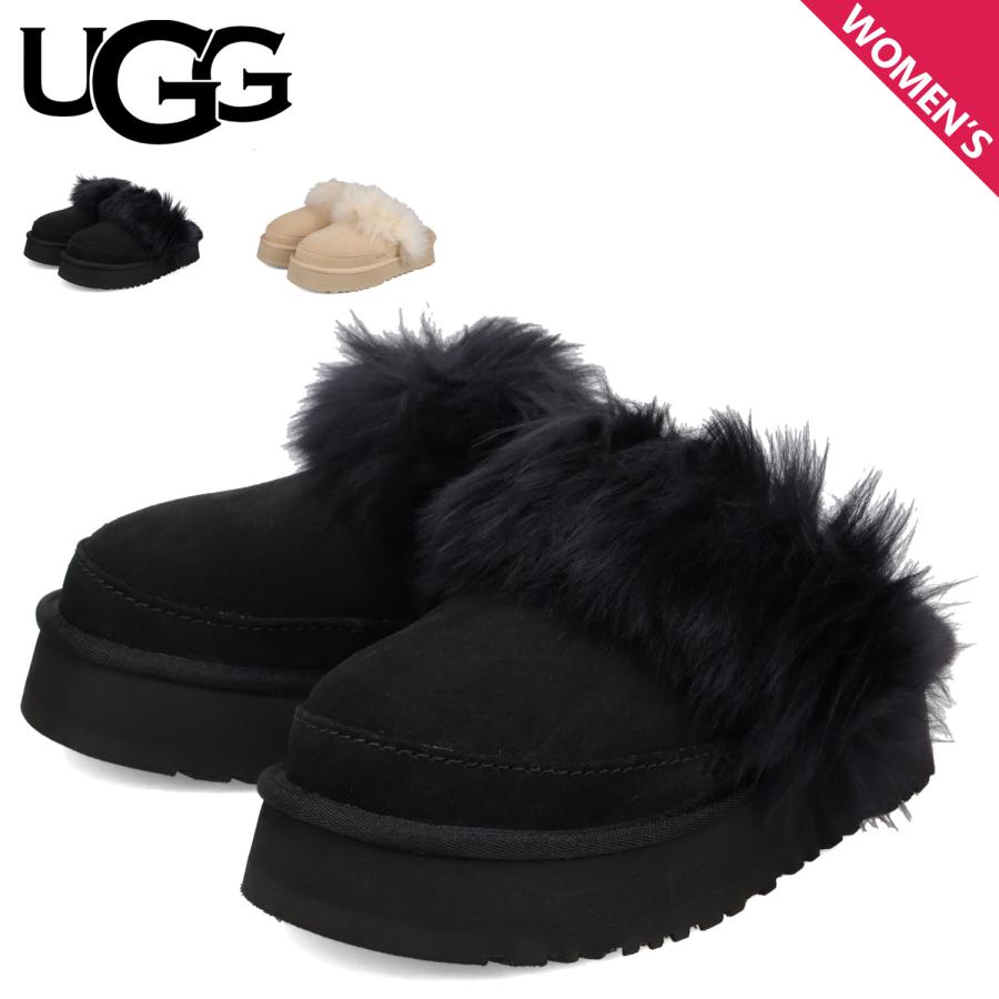 UGG（アグ） サンダル ファー サボ ルームシューズ レディース 厚底