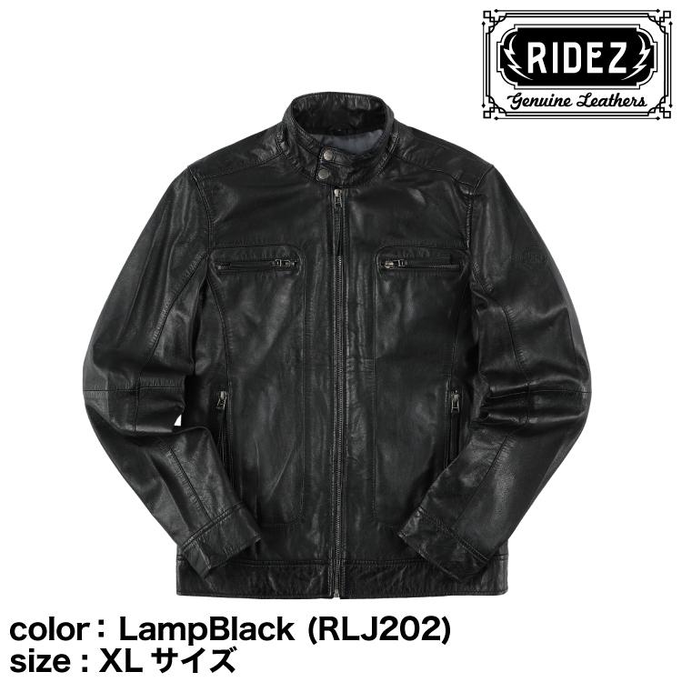 RIDEZ RIDEZ CLUBS JACKET LampBlack (RLJ202-XL) XLサイズ/レザー