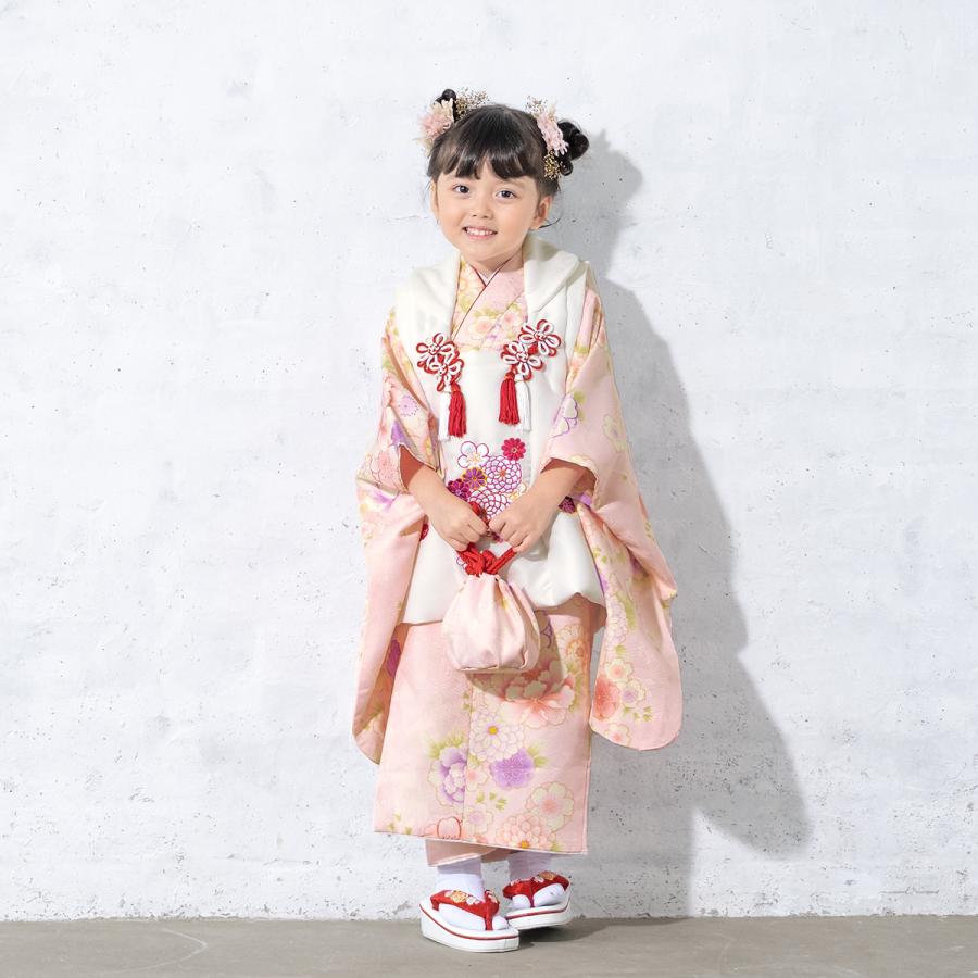 SOUBIEN（創美苑） レンタル 七五三 女の子 3歳 着物 被布 フルセット