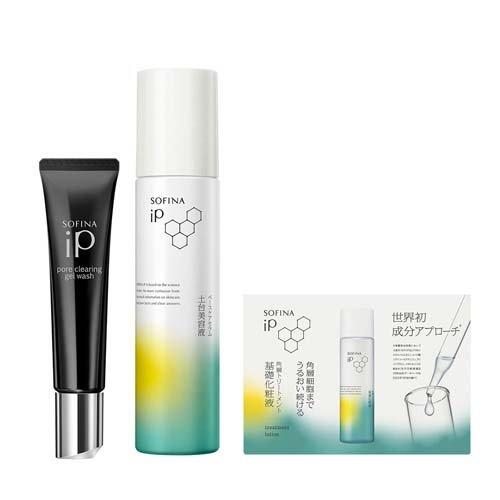 ソフィーナ iP ポア洗顔+ベースケアセラム 90g+化粧液サンプル付き ( 1