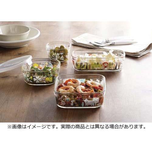 iwaki パック＆レンジ 500ml シンジカトウ 北欧の庭 B3246-SNF ( 1個