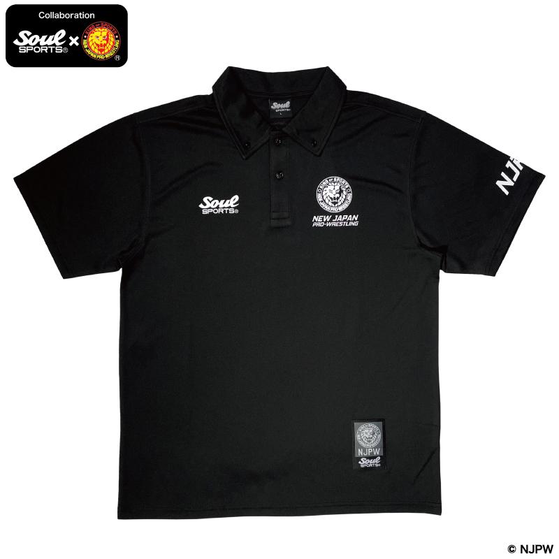 半袖 ポロシャツ ドライ素材 吸汗速乾 ボタンダウン BD衿 ライオン