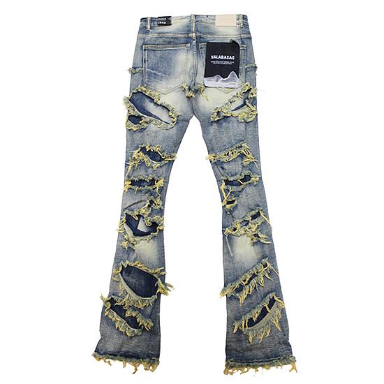 VALABASAS ヴァラバサス フレアデニムパンツ EYEORE STACKED FLARE