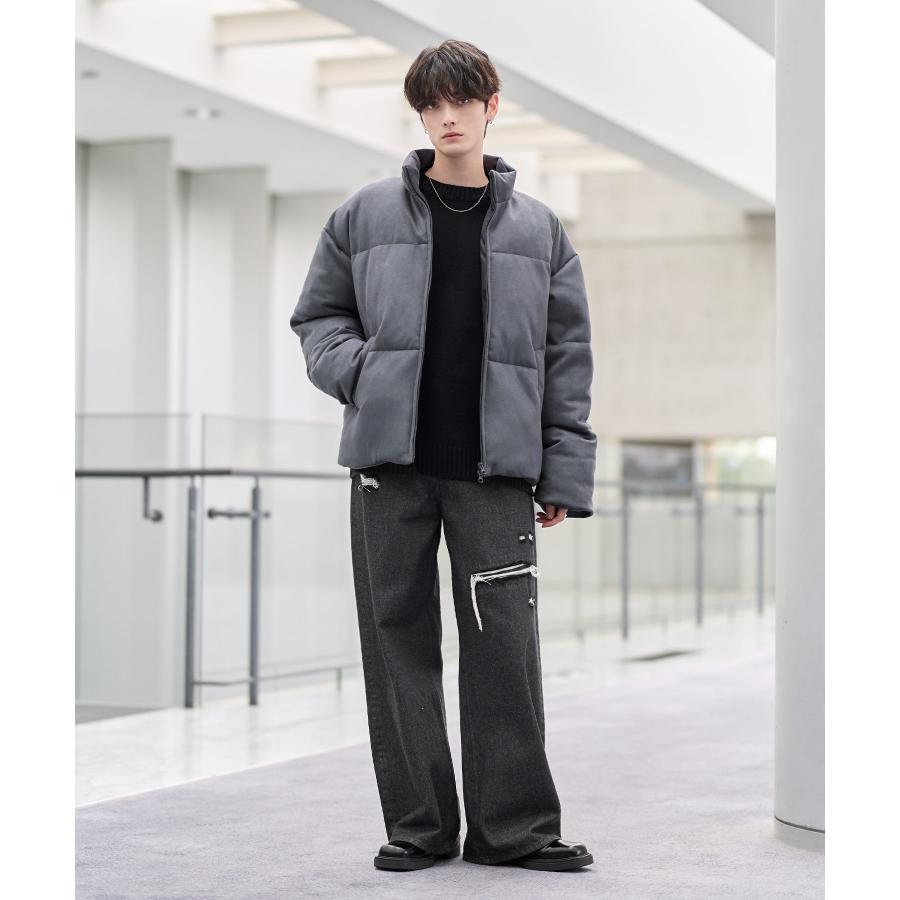 メンズ ダウン アウター 冬 ジャケット ブルゾン コンビネーション