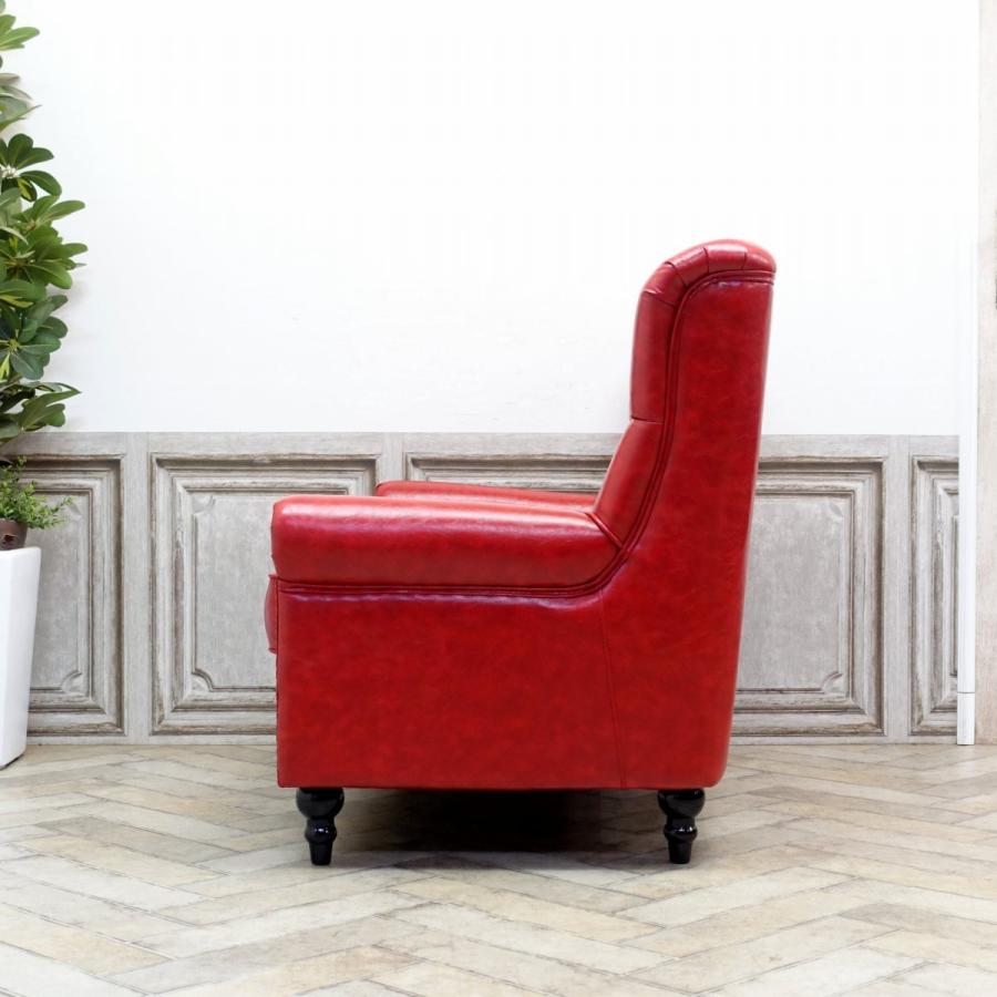 ダブルソファ 昭和レトロ ソファ アンティーク ウィングチェア 2人 二