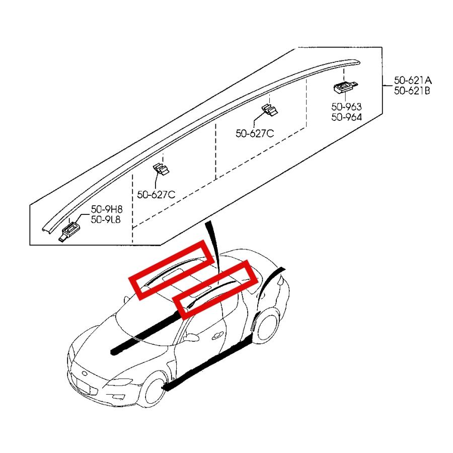 ☆ マツダ 純正 新品 SE3P RX-8 ルーフ モール 左右セット