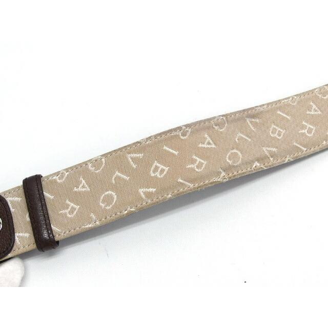 ブルガリ ブルガリブルガリ ロゴマニア ベルト ベージュxこげ茶[訳あり