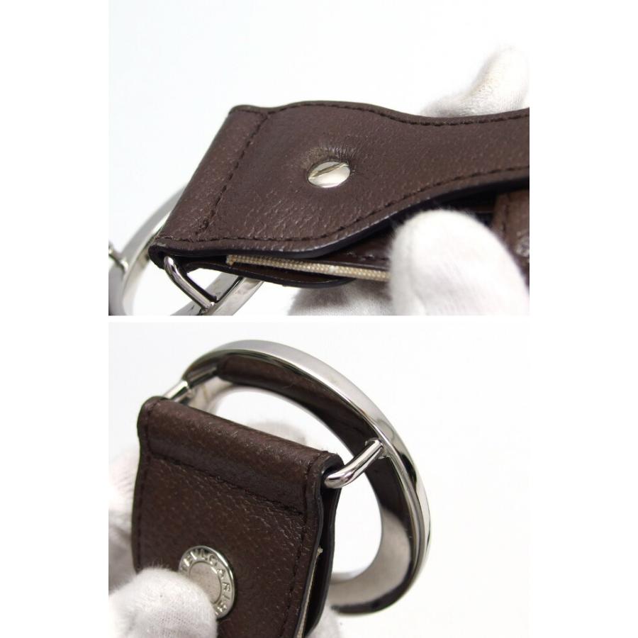 ブルガリ ブルガリブルガリ ロゴマニア ベルト ベージュxこげ茶[訳あり