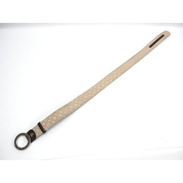 ブルガリ ブルガリブルガリ ロゴマニア ベルト ベージュxこげ茶[訳あり