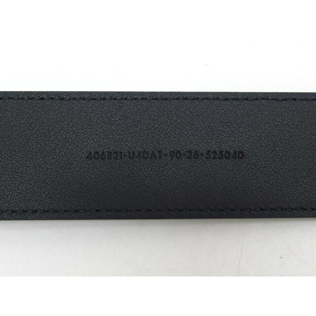 グッチxアディダス コラボ GGマーモント トレフォイルロゴ ベルト 黒