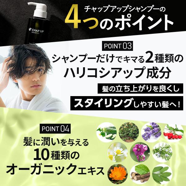 チャップアップ（CHAP UP） 公式 濃密泡 シャンプー 300ml 2本 メンズ