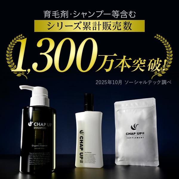 チャップアップ（CHAP UP） 公式 濃密泡 シャンプー 300ml 3本 メンズ