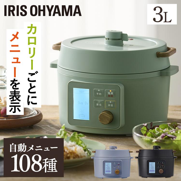 IRIS OHYAMA（アイリスオーヤマ） 電気圧力鍋 3L おしゃれ 液晶タイプ