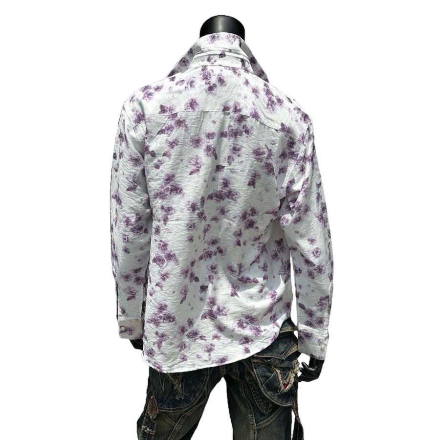 送料無料】メンズ 男性用 トップス 花柄プリント長袖シャツ 総柄