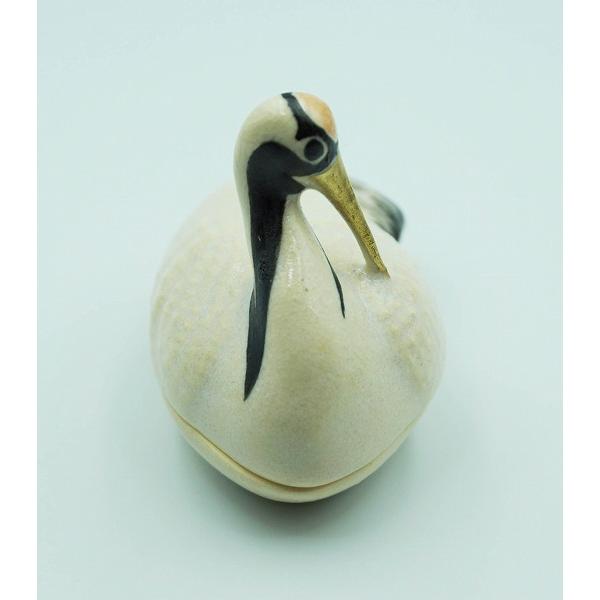 茶道具 香合 香合 鶴 今岡三四郎 桐箱 : 新古茶道具 さかい ヤフー店