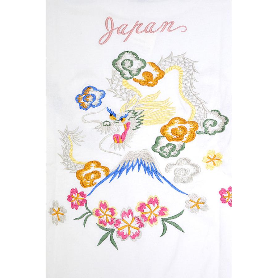 スカ刺繍ロングTシャツ「DRAGON」 テーラー東洋 TT69470 和柄 和風 龍