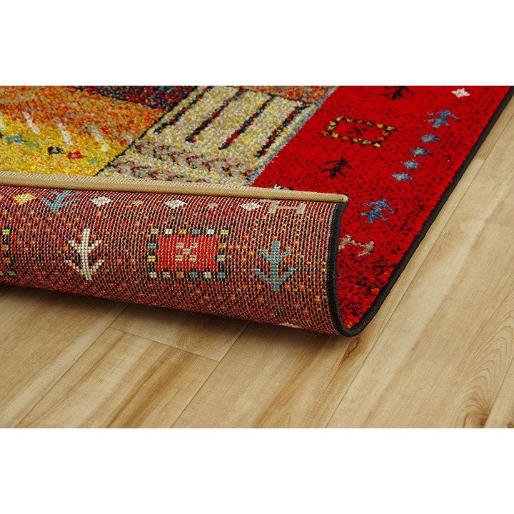 ギャッベ ギャベ 柄 ラグ 3畳 ウィルトン カーペット 200×250cm 長方形