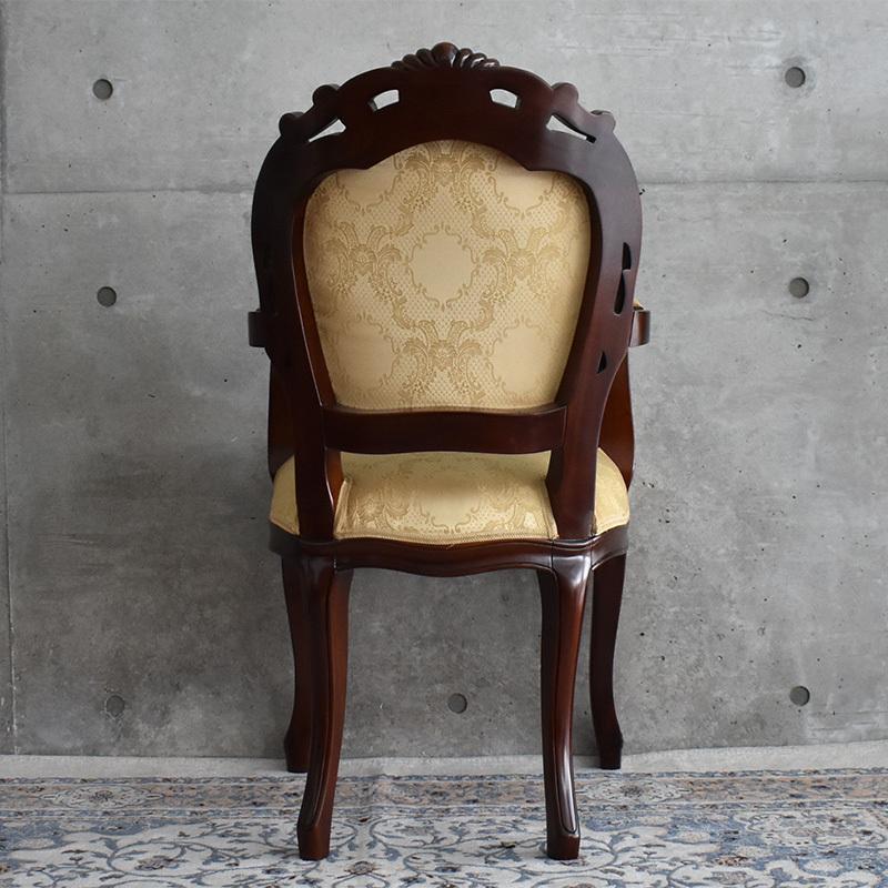 ダイニングチェア 椅子 肘あり クッション おしゃれ エレガント 完成品