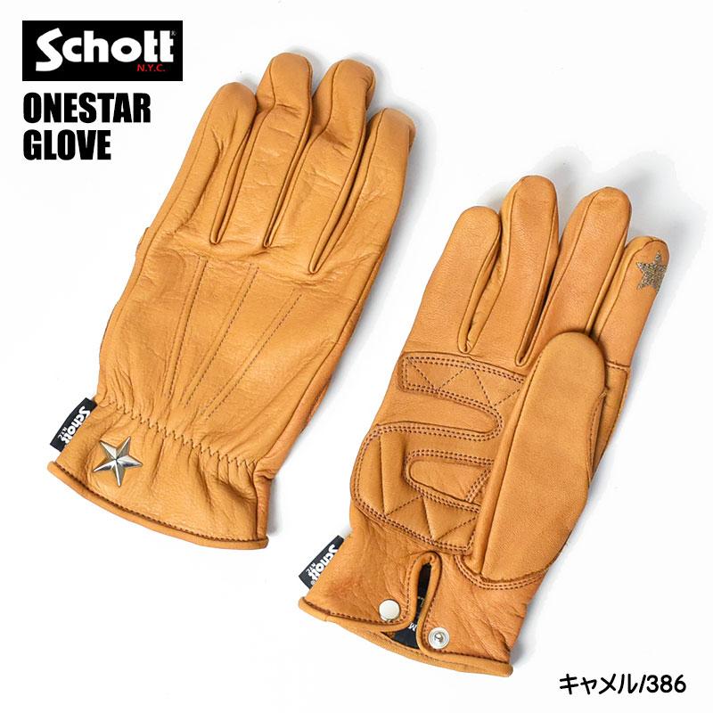 Schott N.Y.C（ショット） Schott 手袋 メンズ ワンスター レザー