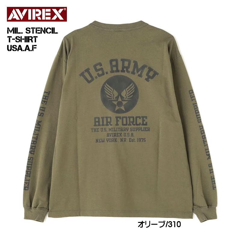 AVIREX（アヴィレックス） アビレックス Tシャツ ステンシル 長袖T
