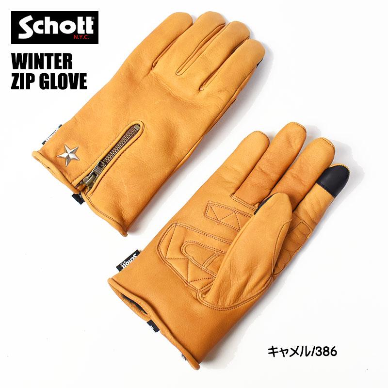 Schott N.Y.C（ショット） Schott 手袋 メンズ ウインター ジップ