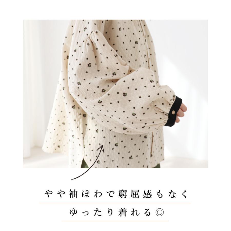 sanpo kuschel（サンポクシェル） 柔らか着心地小花柄ブラウストップス