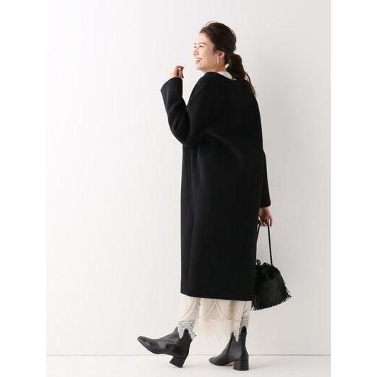 IENA（イエナ） ラムウールノーカラーロングコート 新品 : サリュカ