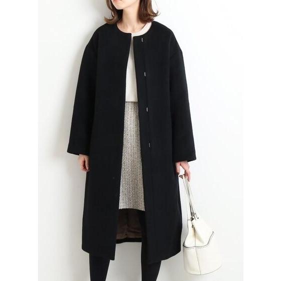 IENA（イエナ） ラムウールノーカラーロングコート 新品 : サリュカ