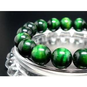 AAA グリーンタイガーアイ ブレスレット 12mm パワーストーン メンズ