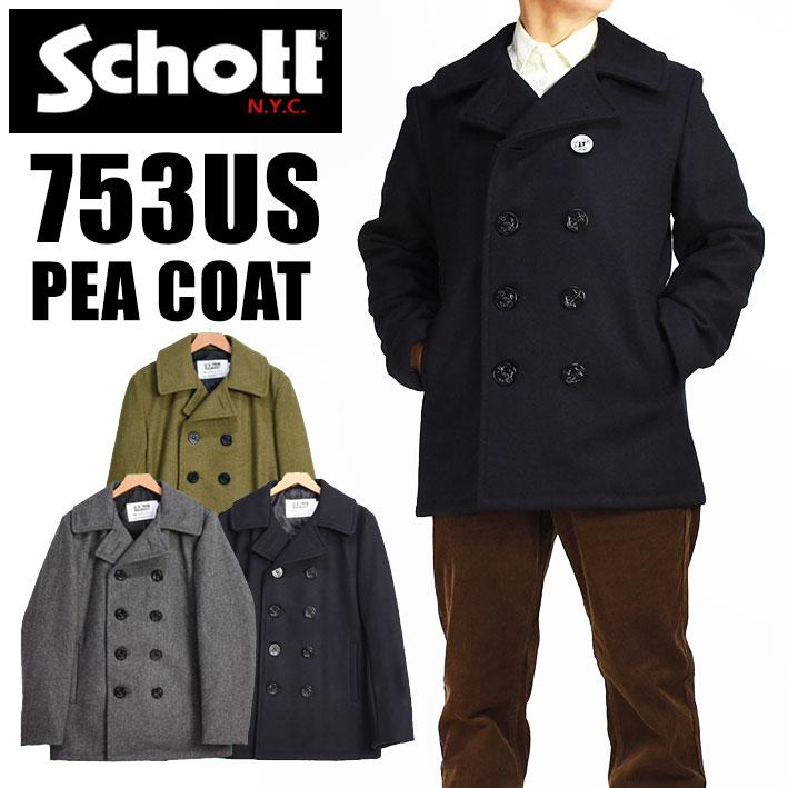 Schott N.Y.C（ショット） Schott Pコート ピーコート ウール メルトン