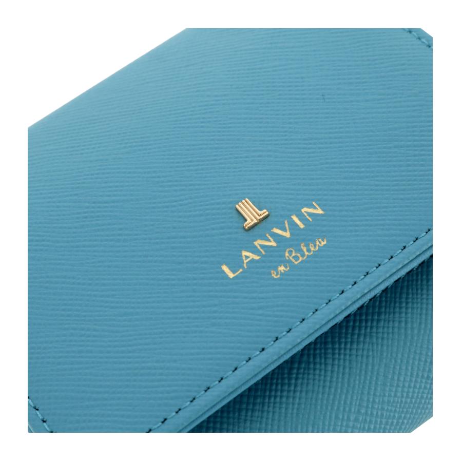 LANVIN en Bleu ランバンオンブルー 二つ折り財布 本革 レディース