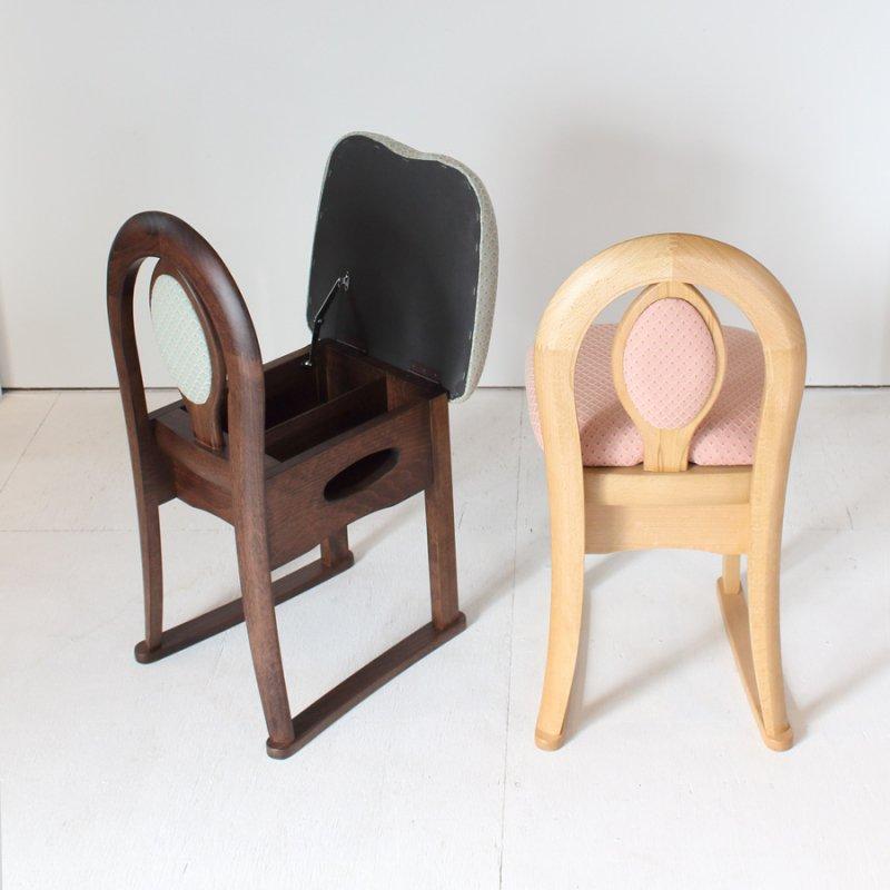 関本家具装芸 ドレッサー用椅子 タイプK 収納付き 買い換え 4色