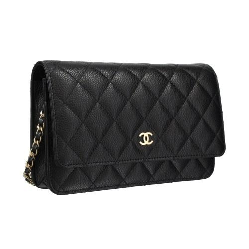 CHANEL（シャネル） チェーンウォレット レディース ブラック AP0250