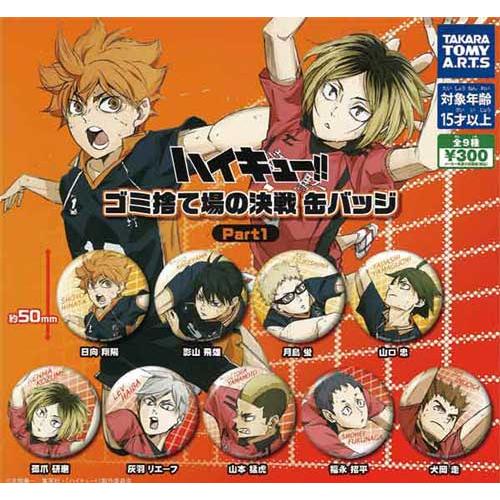 ハイキュー!! ゴミ捨て場の決戦 缶バッジ Part1 全9種セット : セレン