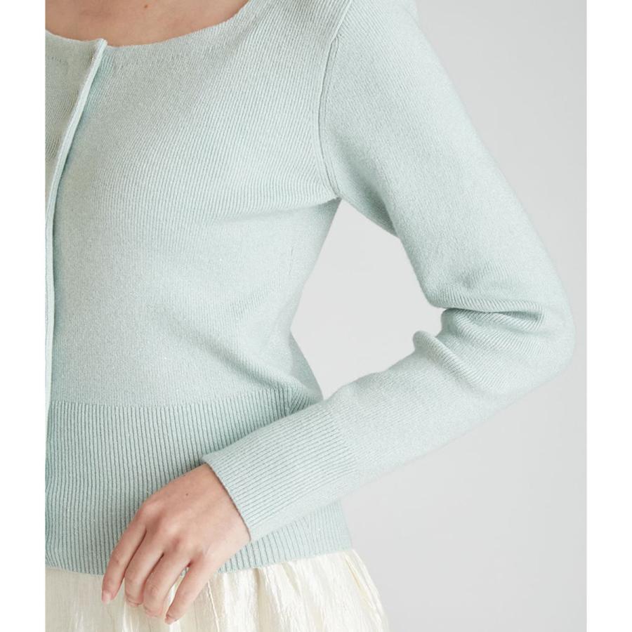 CELFORD（セルフォード） スクエアネックラメニットカーディガン