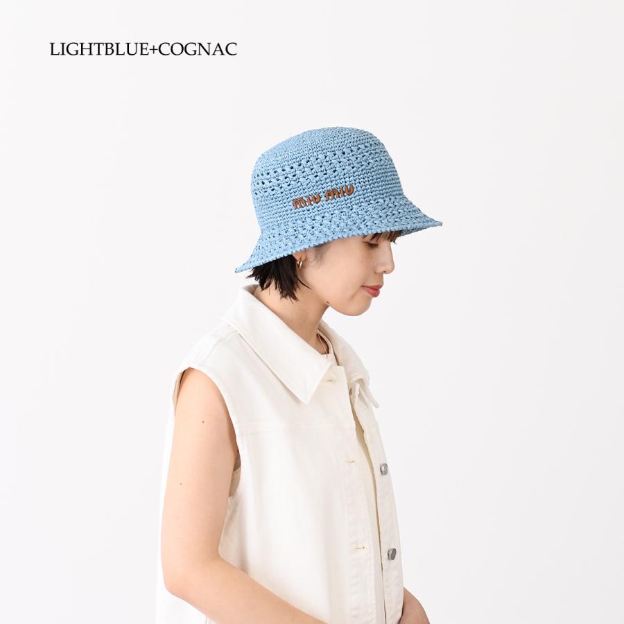 miu miu（ミュウミュウ） ハット 帽子 バケハ ラフィアハット 5HC287