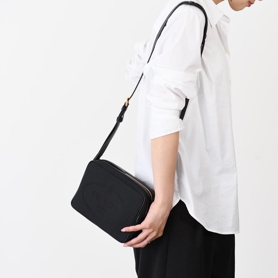 PRADA（プラダ） ロゴ ジャガード ナイロン カメラバッグ 1BH089 UCW