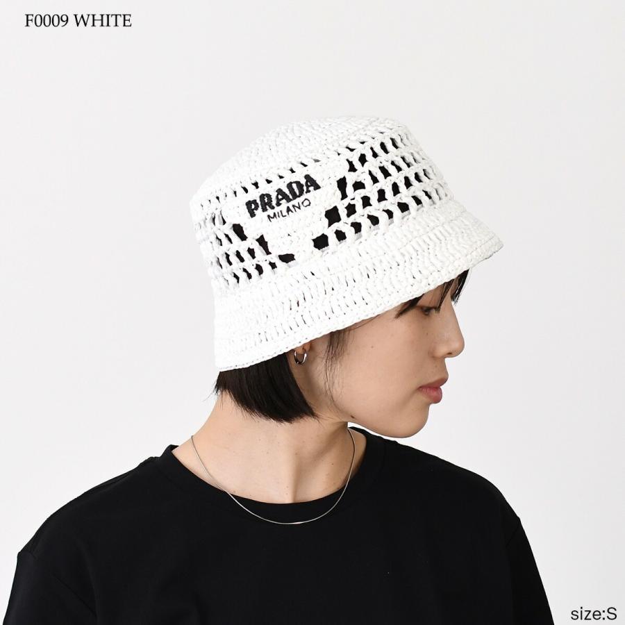 PRADA（プラダ） バケットハット 帽子 バケハ ウーブンファブリック