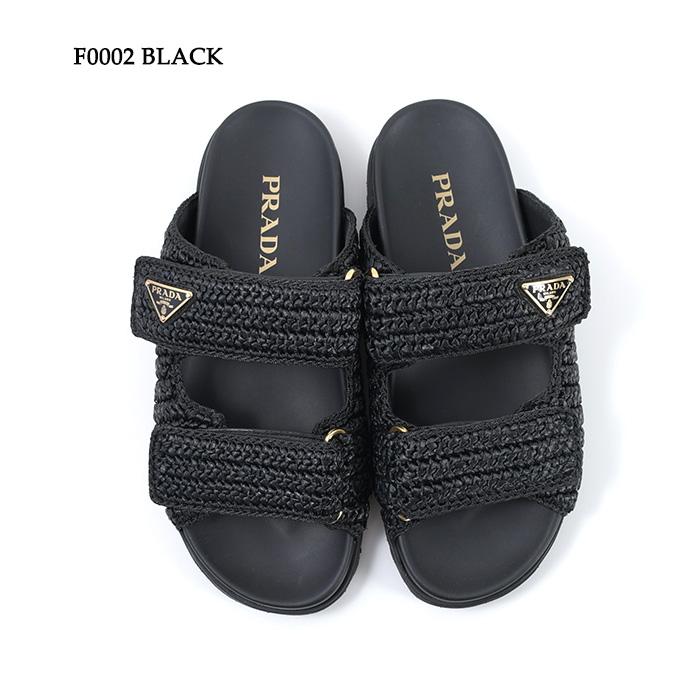PRADA（プラダ） サンダル シューズ クロシェ トライアングルロゴ